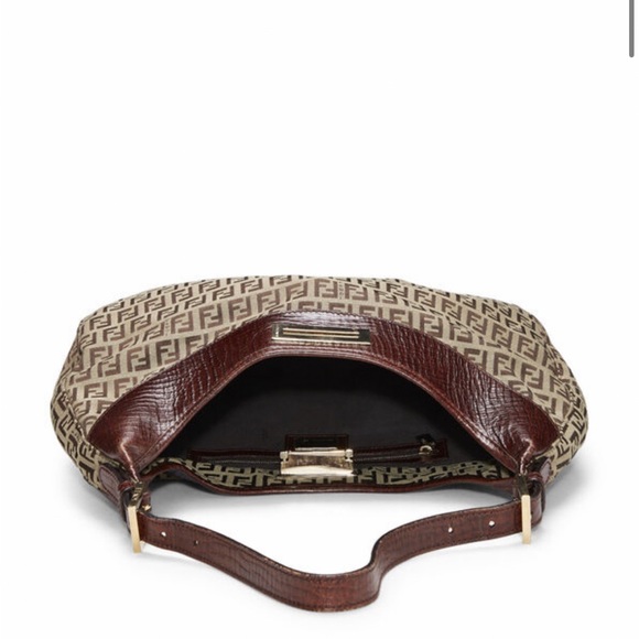 Fendi Brown Zucchino Canvas Hobo Bag - Picture 4 of 13